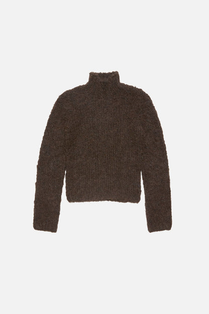 Acne Studios Hand-knit alpaca sweater - Dark brown
