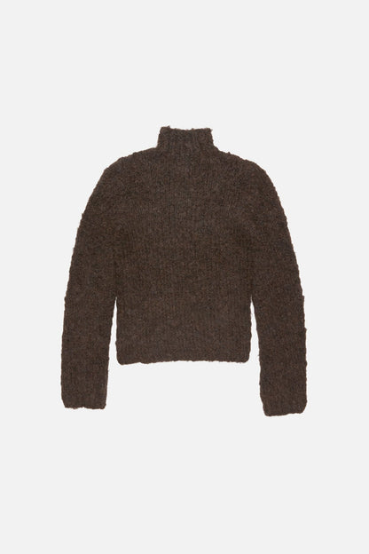 Acne Studios Hand-knit alpaca sweater - Dark brown