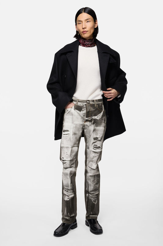 Acne Studios Trompe-l'œil photocopy jeans - 1996M - Black/white