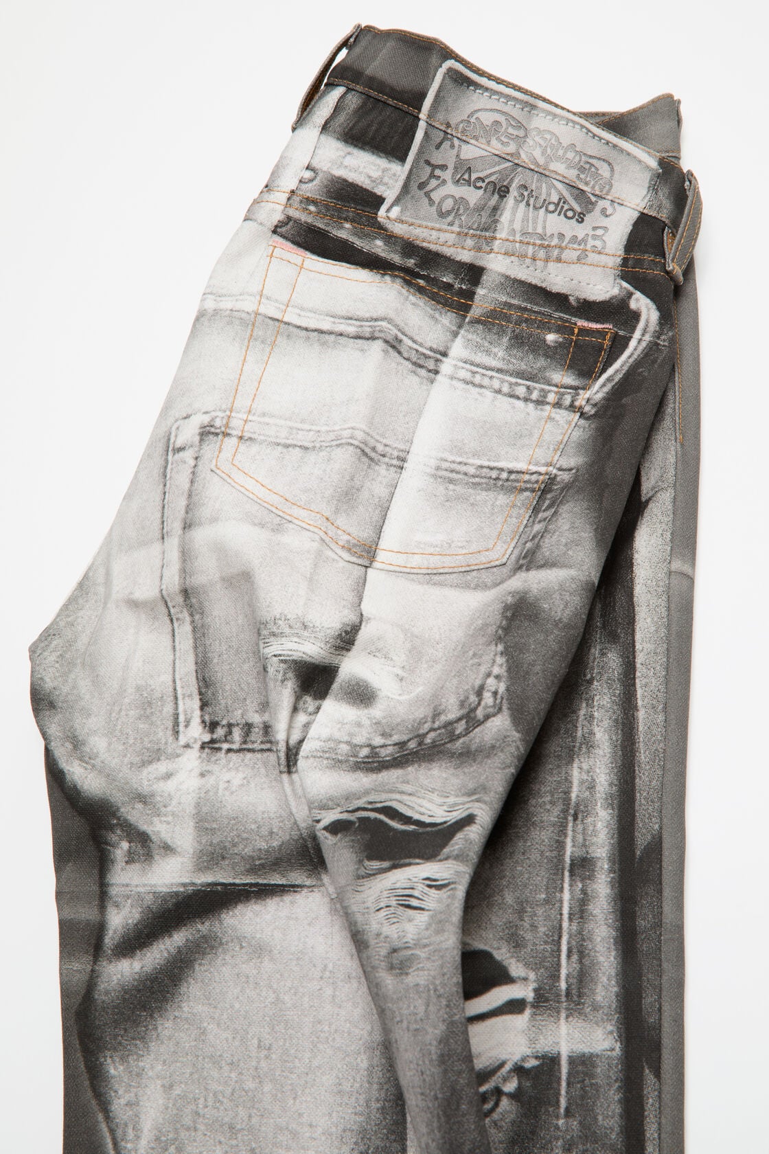 Acne Studios Trompe-l'œil photocopy jeans - 1996M - Black/white
