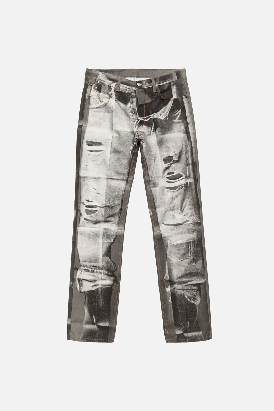 Acne Studios Trompe-l'œil photocopy jeans - 1996M - Black/white