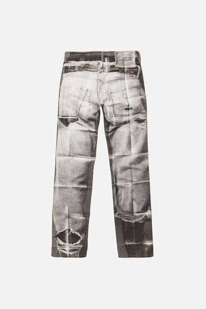 Acne Studios Trompe-l'œil photocopy jeans - 1996M - Black/white