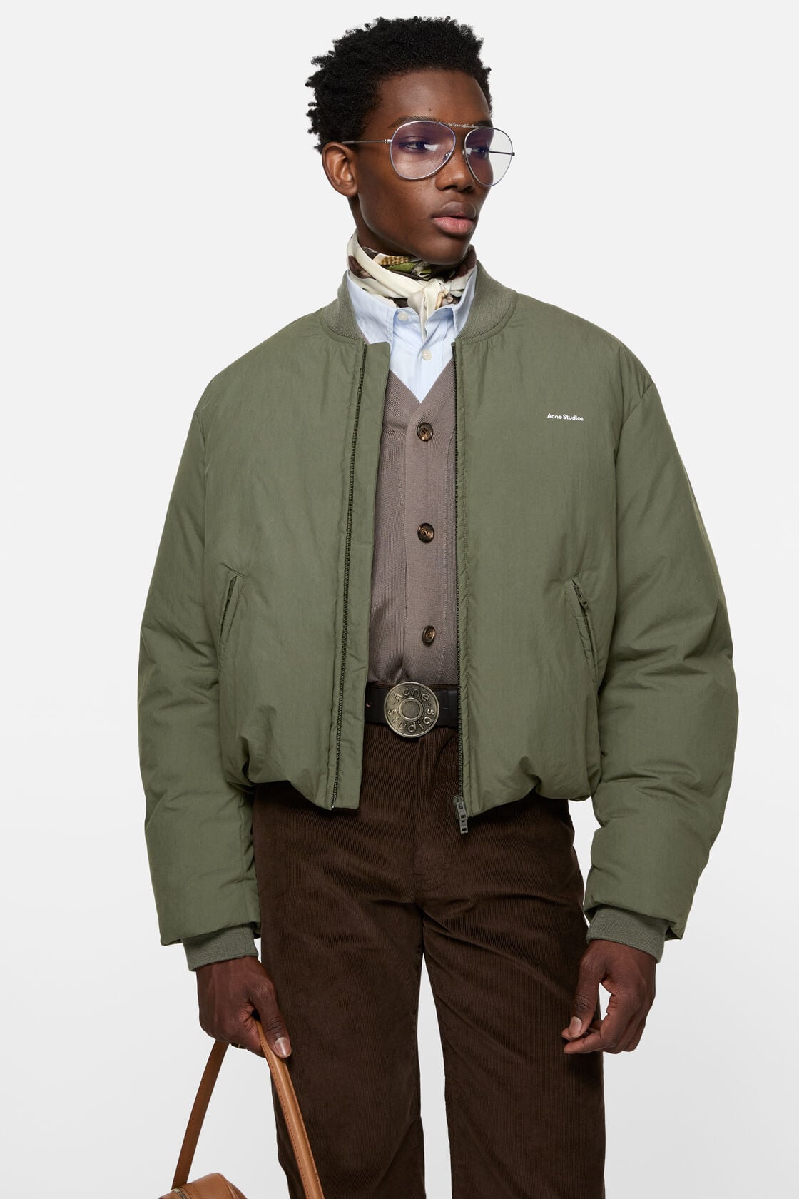 Acne Studios Down bomber jacket - Cedar green
