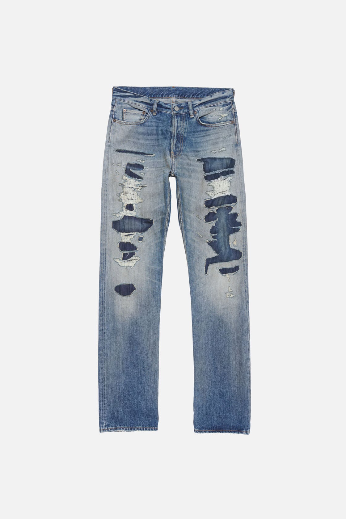 Acne Studios Mended denim jeans - 1996M - Mid Blue