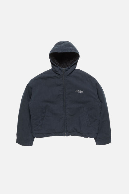 Acne Studios Waxed jacket with hood - Evening blue