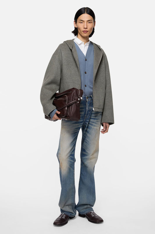 Acne Studios Cashmere jacket with hood - Vintage grey melange