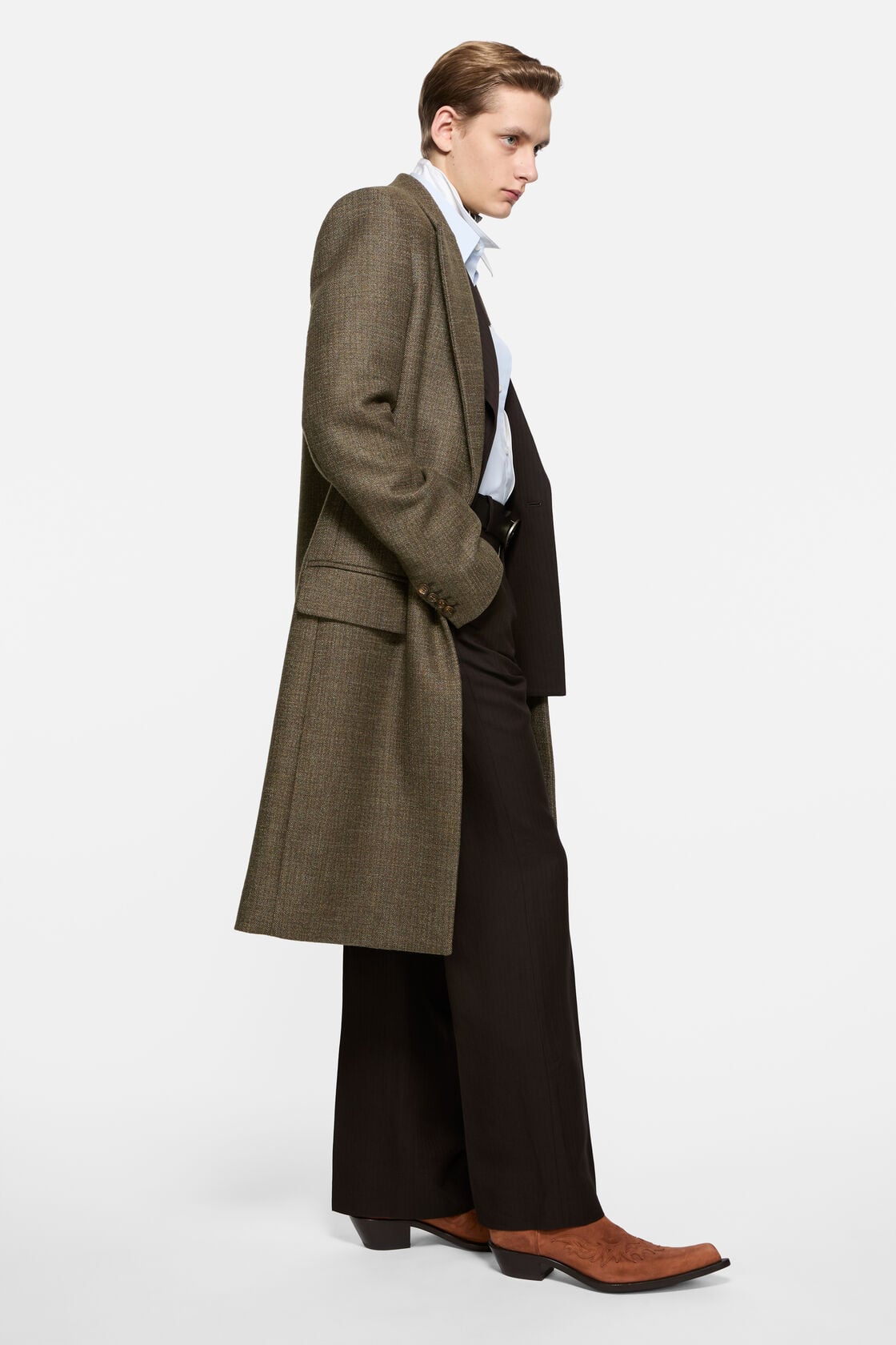 Acne Studios Wool single-breasted coat - Brown