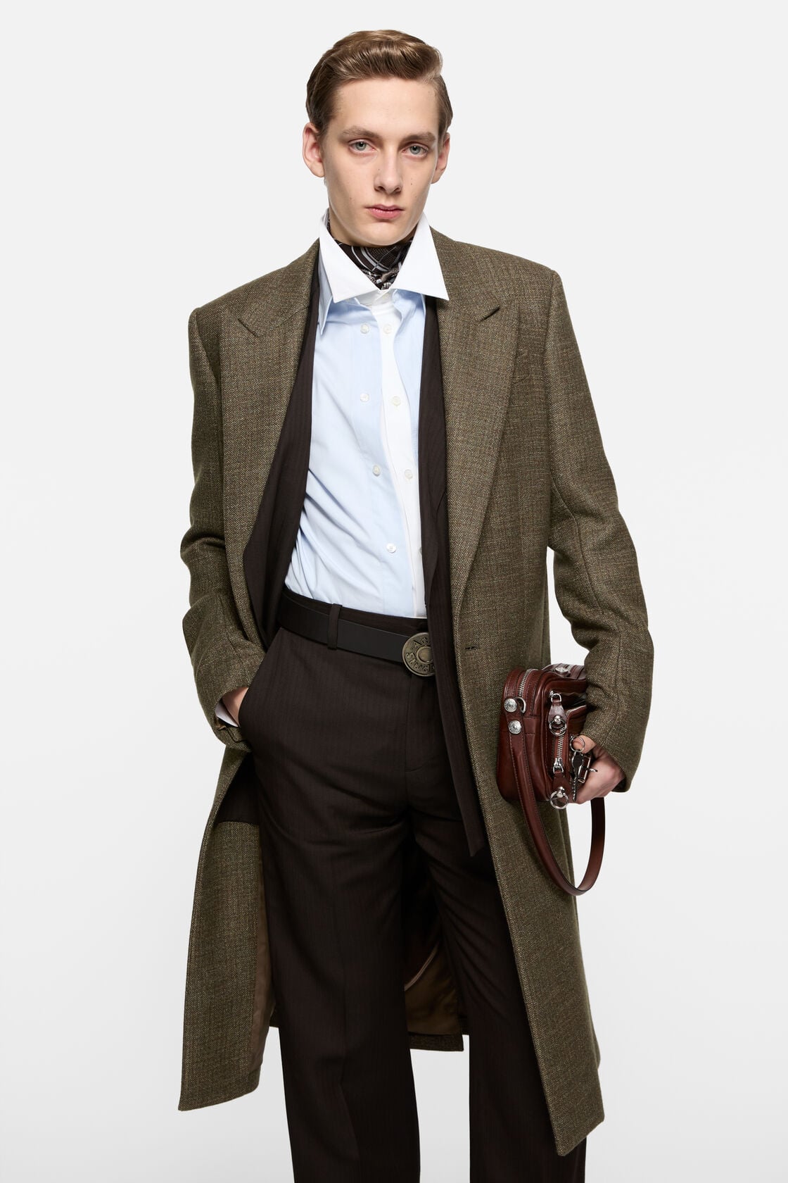 Acne Studios Wool single-breasted coat - Brown