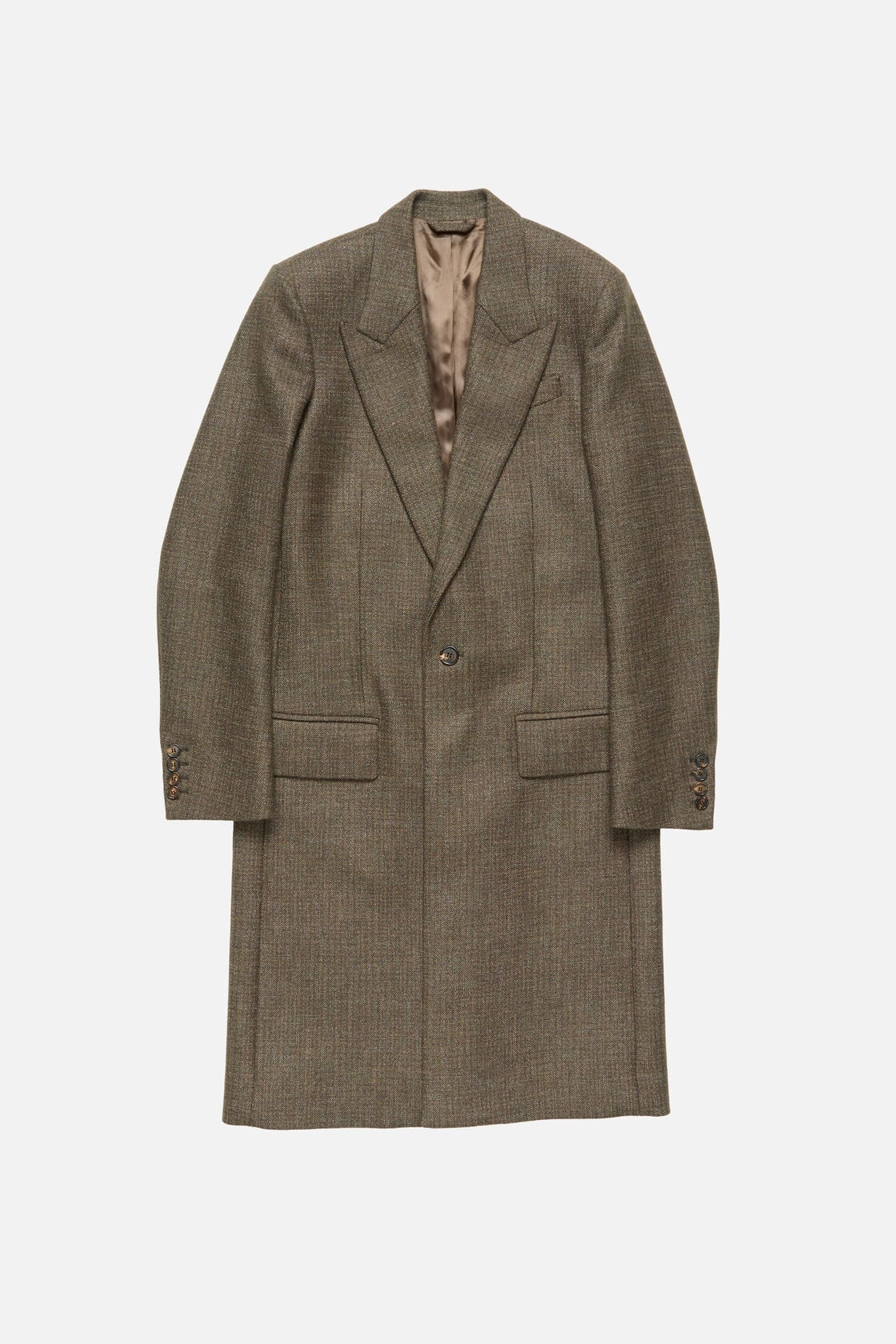 Acne Studios Wool single-breasted coat - Brown