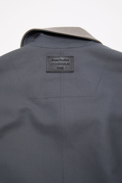 Acne Studios Bomber with leather collar - Carbon grey