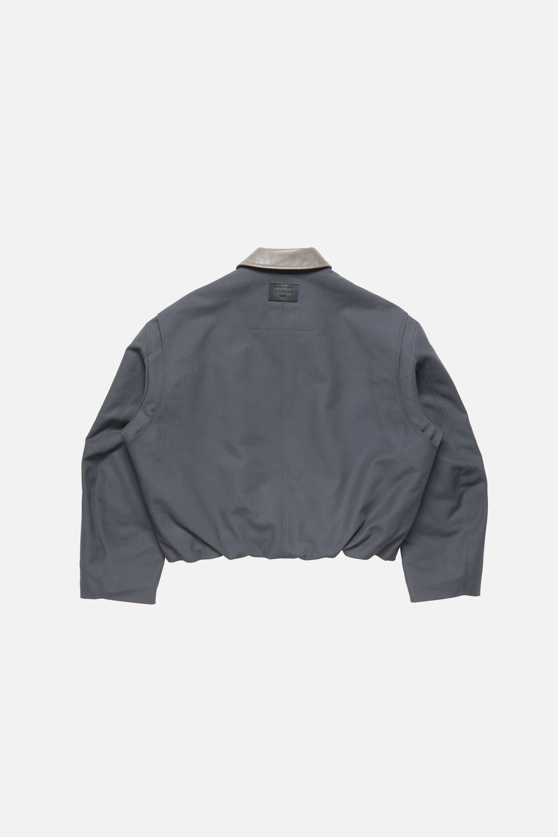 Acne Studios Bomber with leather collar - Carbon grey