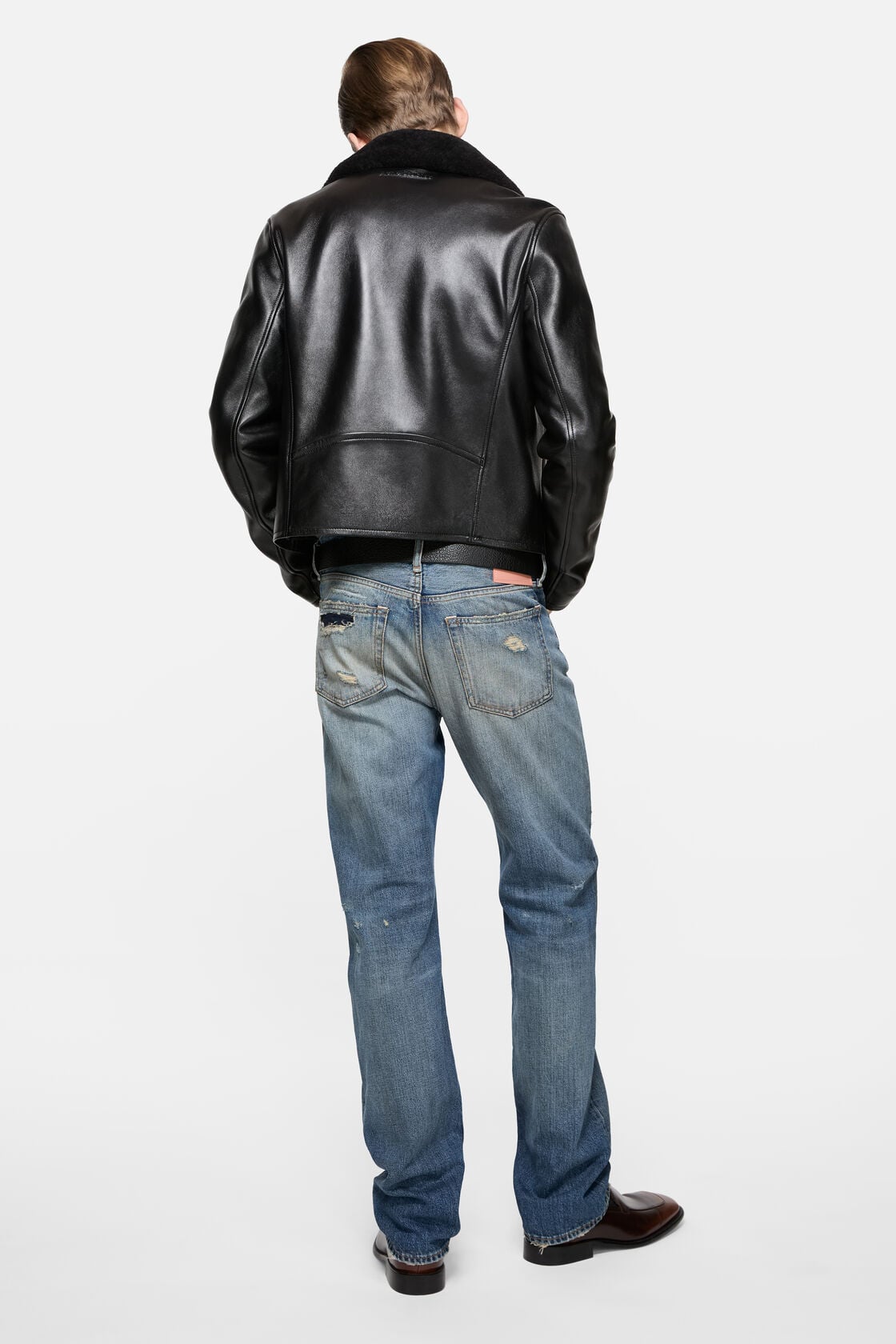 Acne Studios Leather biker jacket - Black