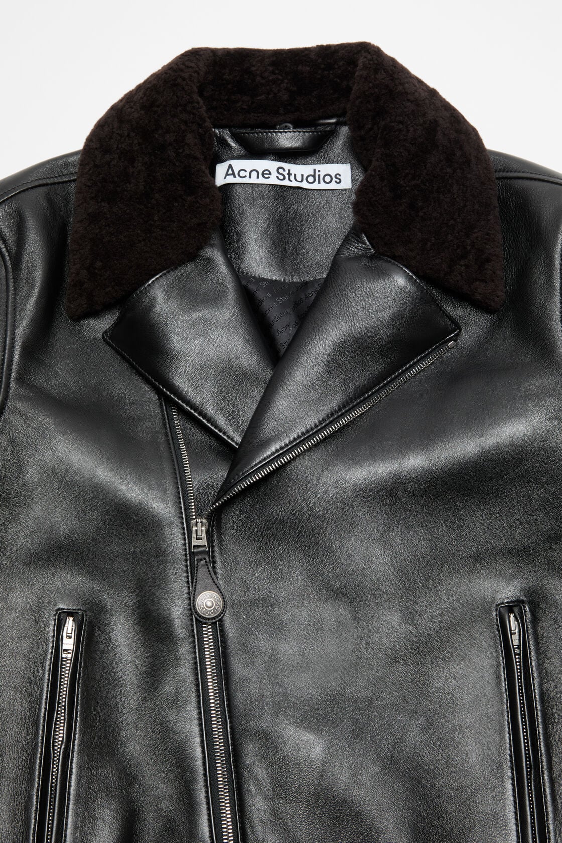 Acne Studios Leather biker jacket - Black