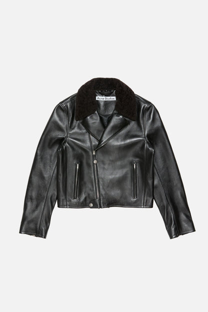 Acne Studios Leather biker jacket - Black