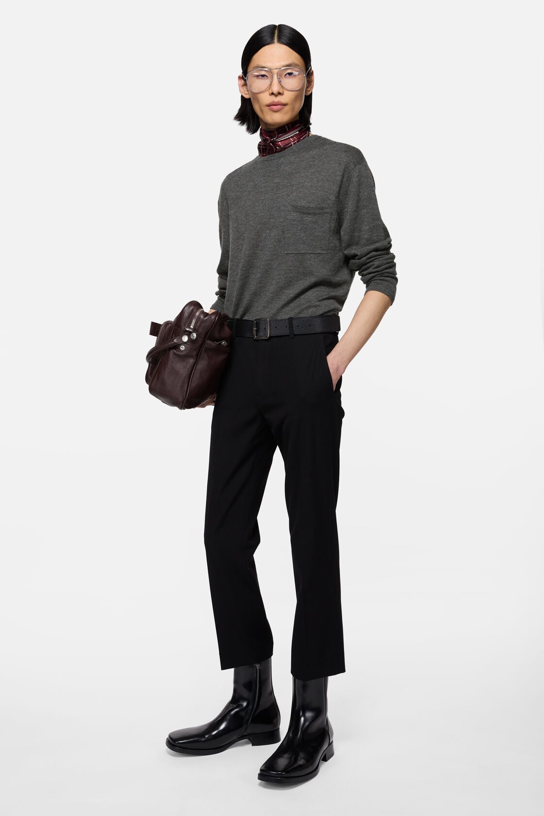 Acne Studios Cashmere knit sweater - Dark Grey Melange