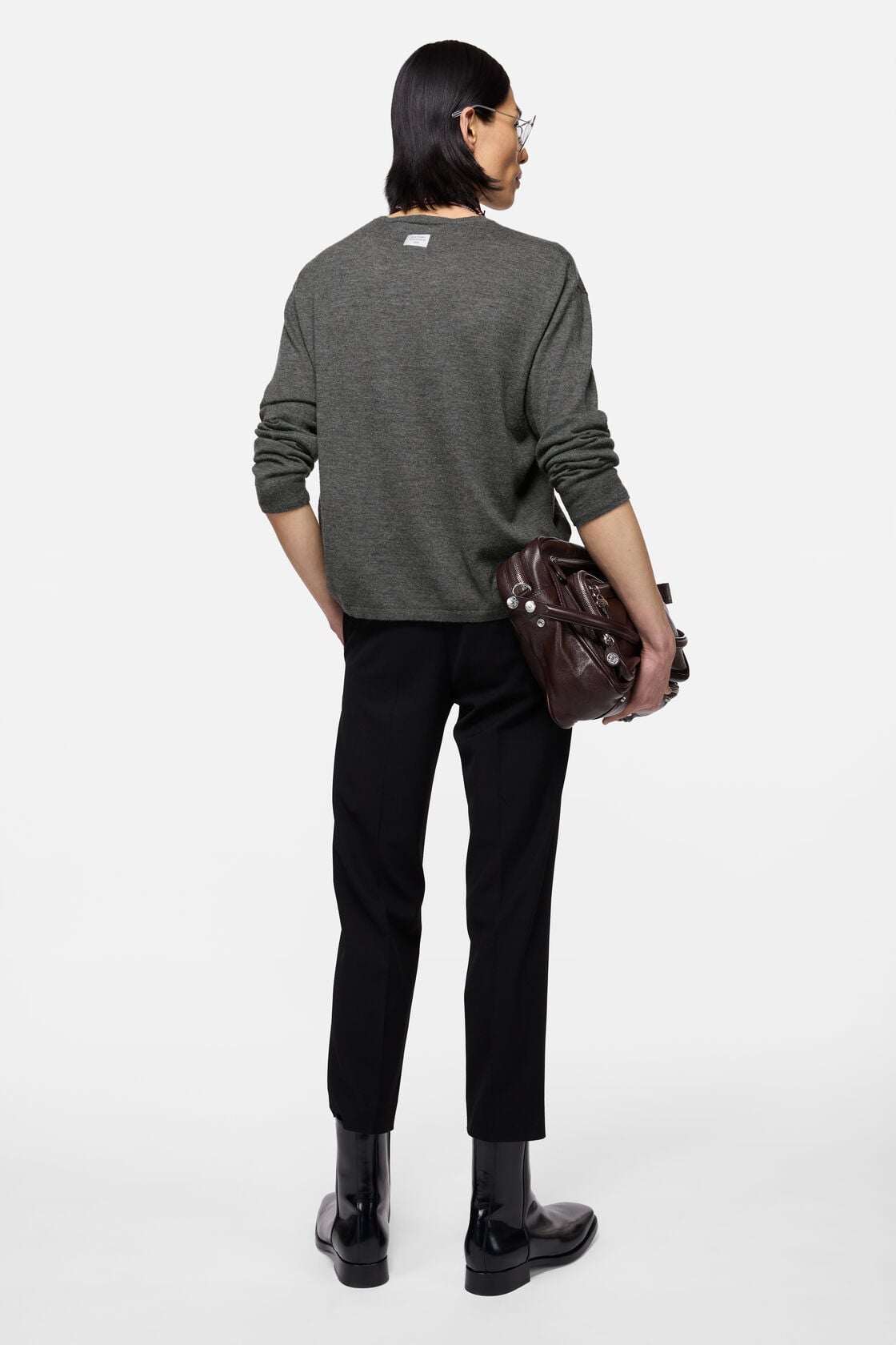Acne Studios Cashmere knit sweater - Dark Grey Melange