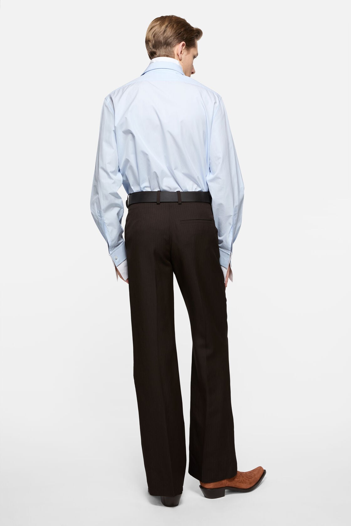 Acne Studios Tailored herringbone trousers - Chocolate brown