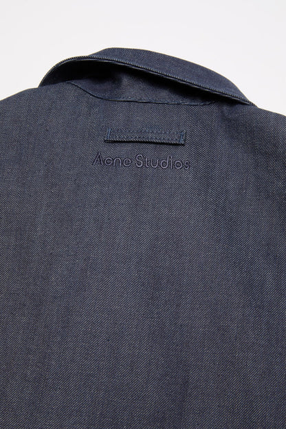 Acne Studios Branded selvedge denim jacket - Indigo blue