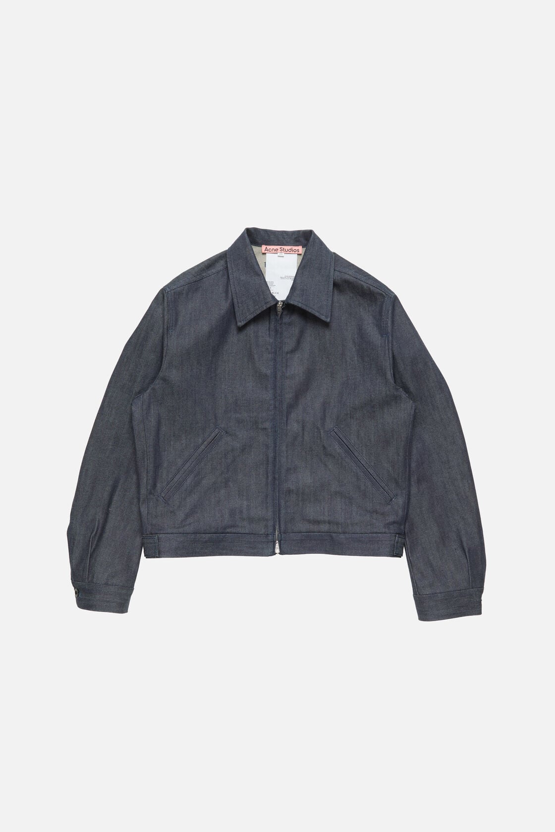 Acne Studios Branded selvedge denim jacket - Indigo blue
