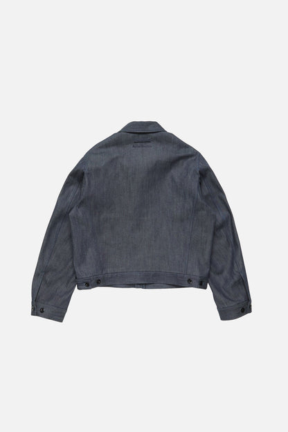Acne Studios Branded selvedge denim jacket - Indigo blue