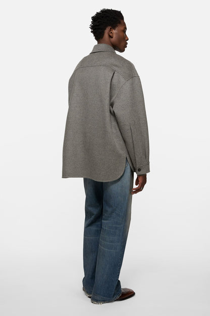 Acne Studios Cashmere blend overshirt - Vintage grey melange