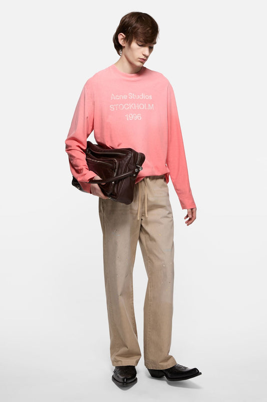 Acne Studios Sprayed 1996 logo t-shirt - Tango pink