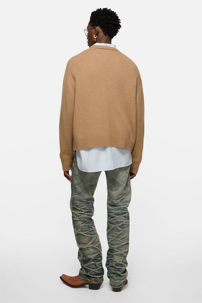 Acne Studios Camel hair v-neck sweater - Light camel