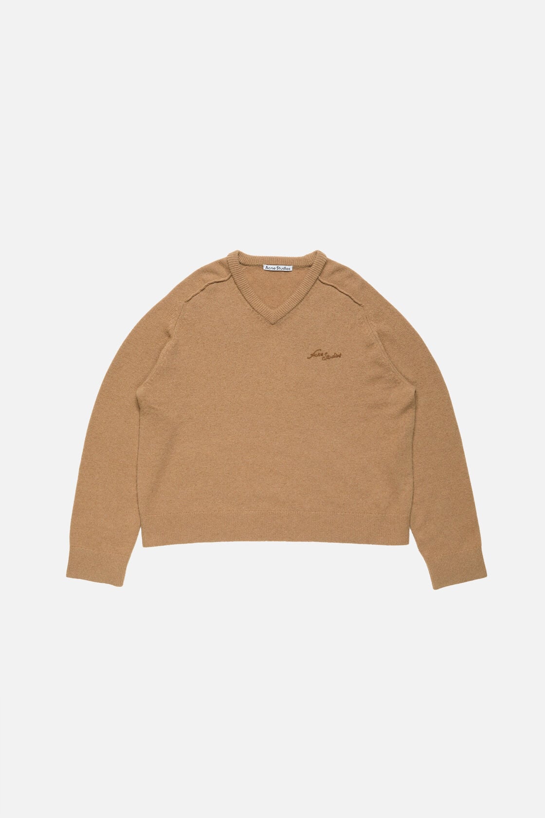 Acne Studios Camel hair v-neck sweater - Light camel