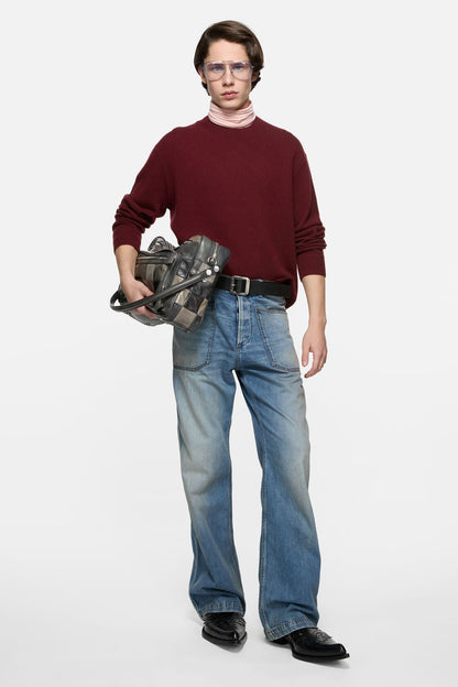 Acne Studios Cashmere sweater with logo - Dark red