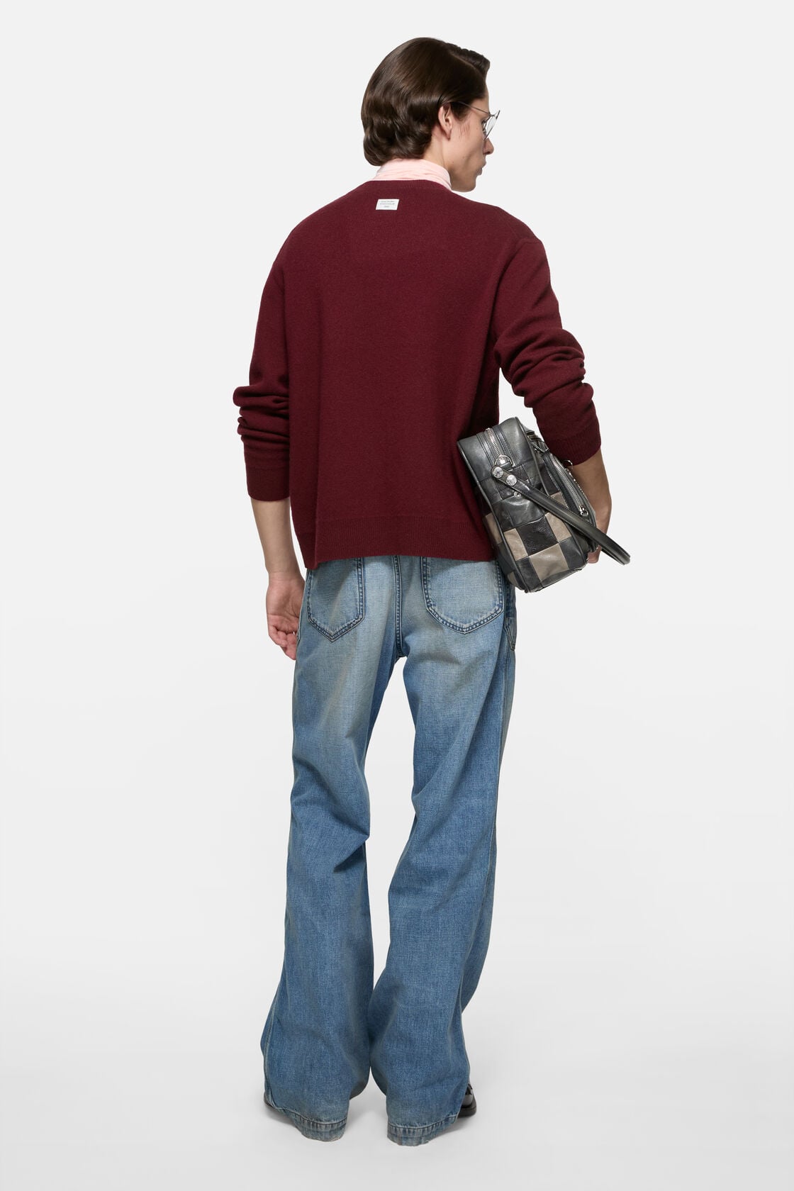 Acne Studios Cashmere sweater with logo - Dark red
