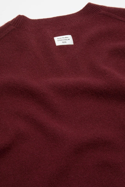 Acne Studios Cashmere sweater with logo - Dark red