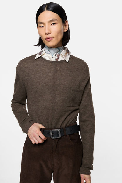 Acne Studios Cashmere knit sweater - Walnut brown