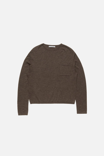Acne Studios Cashmere knit sweater - Walnut brown