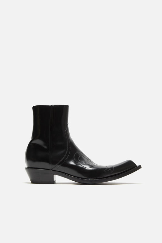 Acne Studios Pointed cowboy ankle boots - Black