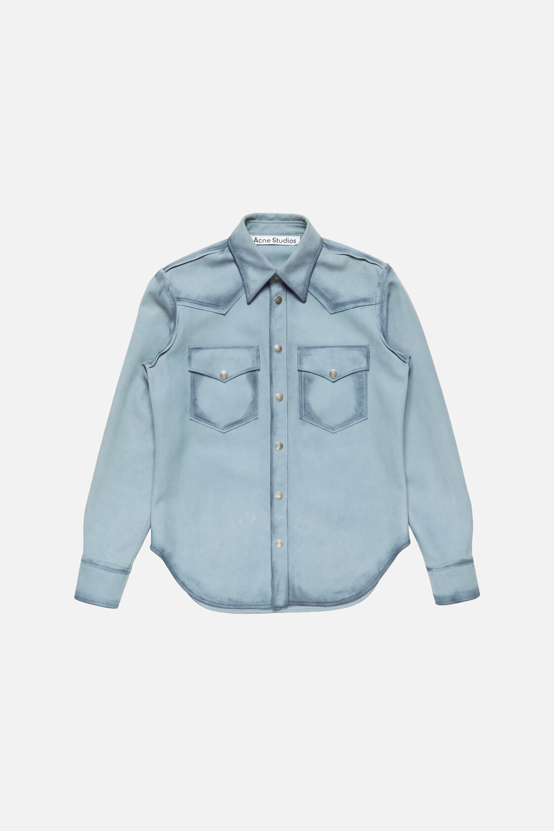 Acne Studios Suede overshirt - Light blue