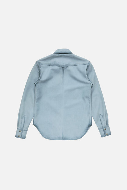 Acne Studios Suede overshirt - Light blue