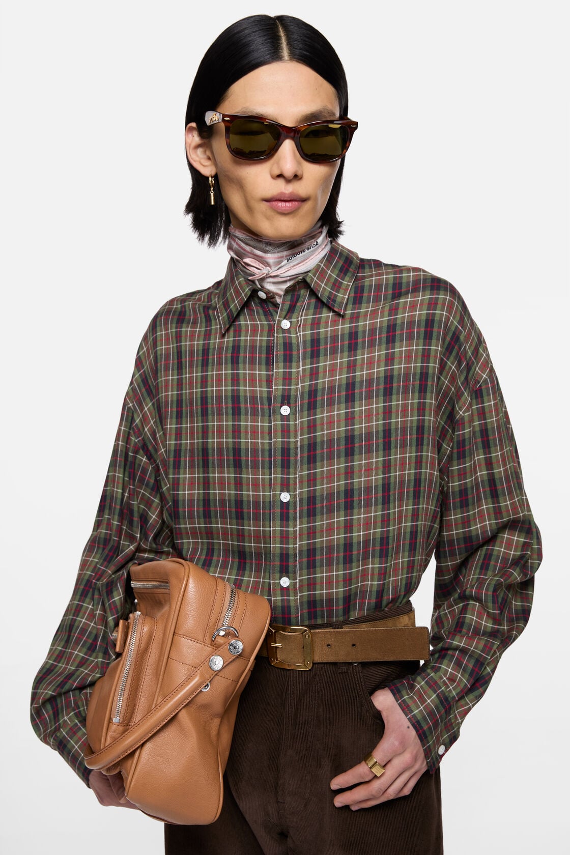 Acne Studios Flannel button-up shirt - Green multi