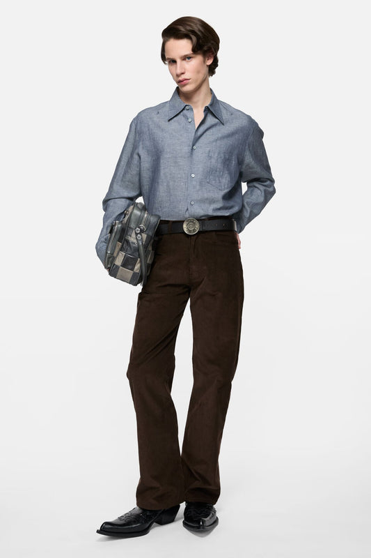 Acne Studios Chambray button-up shirt - Mid blue