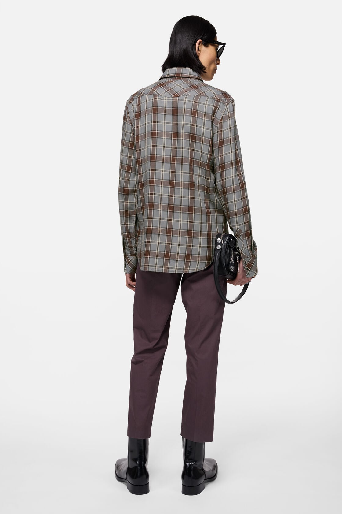 Acne Studios Flannel check button-up shirt - Multi grey