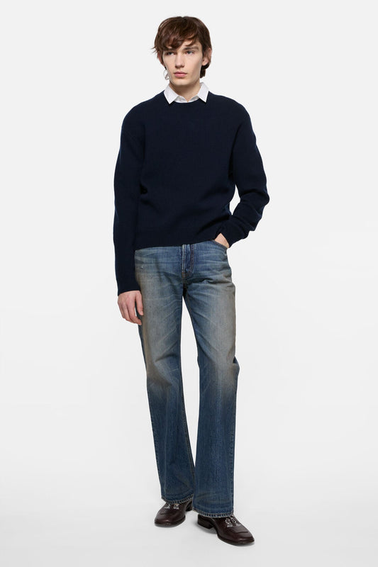 Acne Studios Cashmere sweater with logo - Ink blue