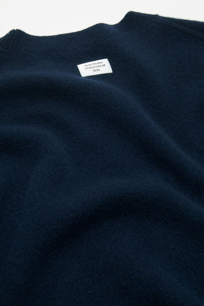 Acne Studios Cashmere sweater with logo - Ink blue