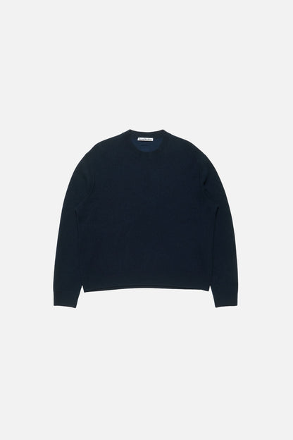 Acne Studios Cashmere sweater with logo - Ink blue