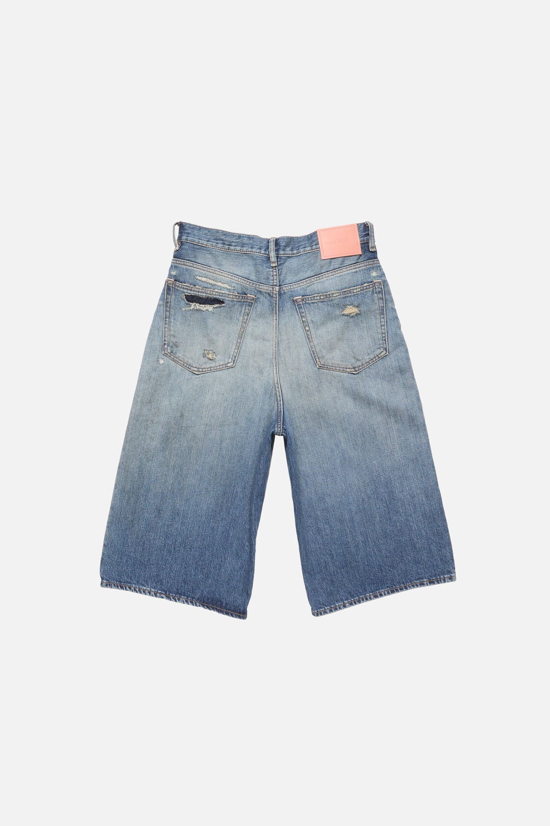 Acne Studios Mended denim shorts - Mid Blue