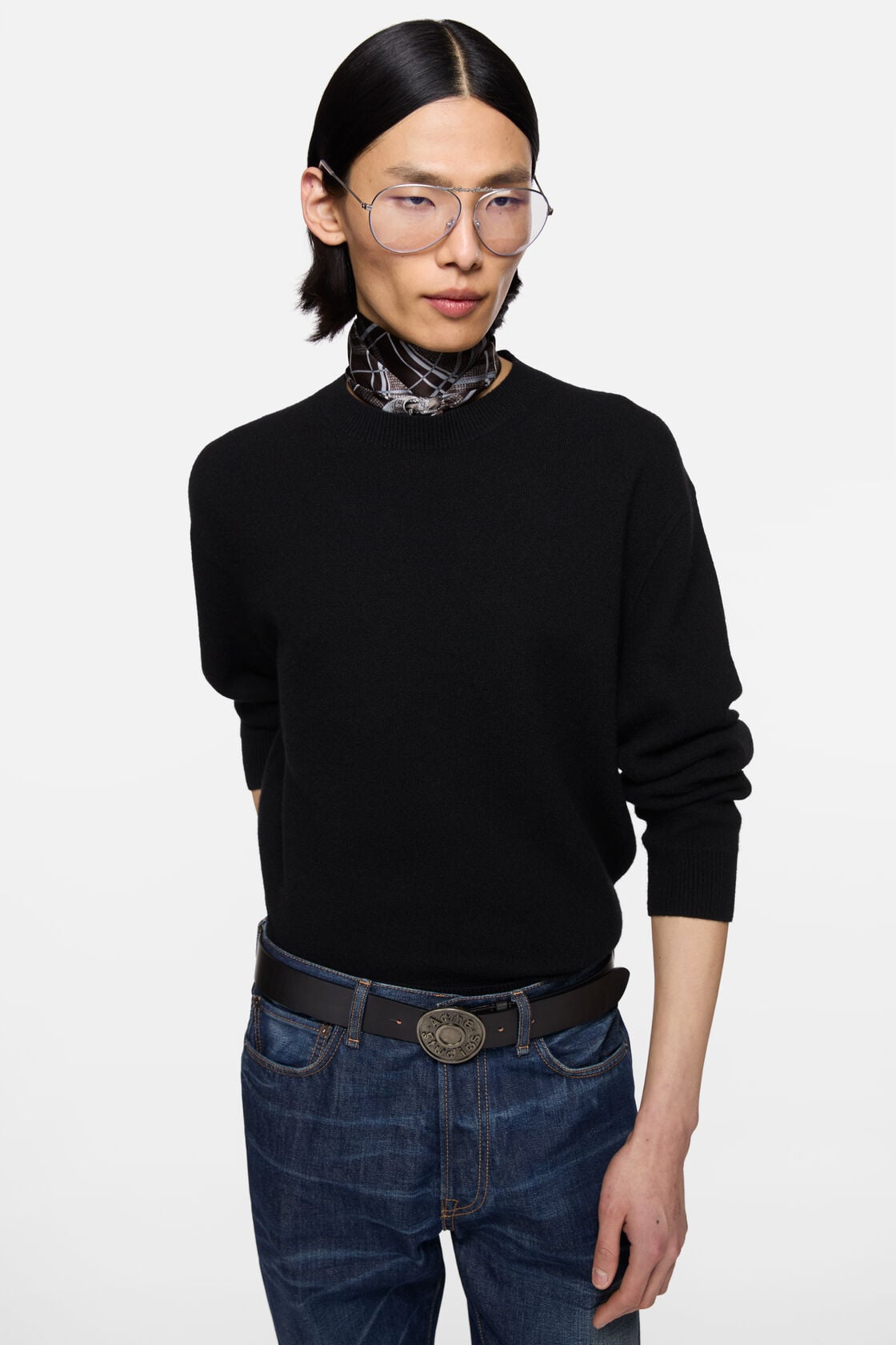 Acne Studios Cashmere sweater with logo - Black