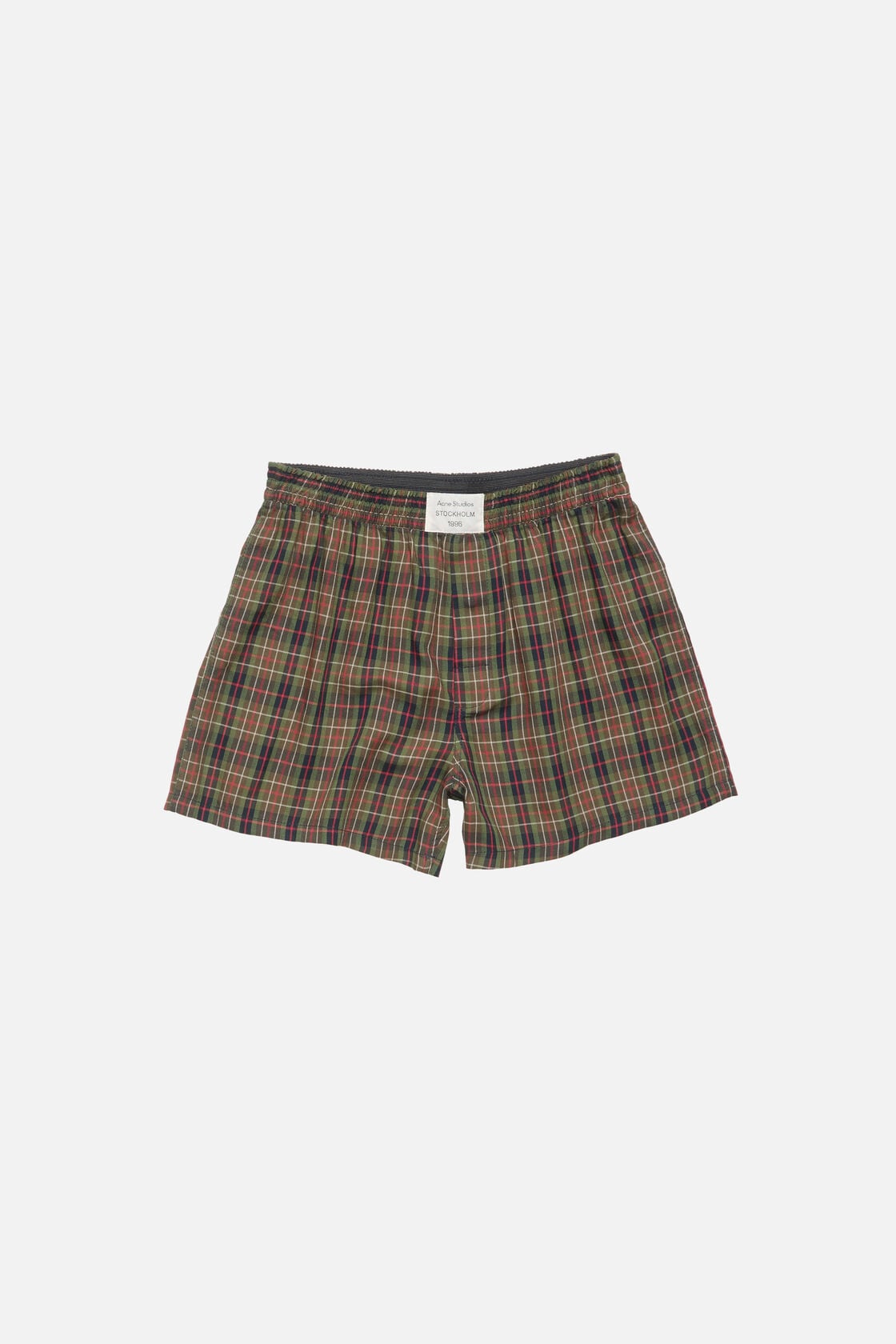 Acne Studios Casual check shorts - Green multi