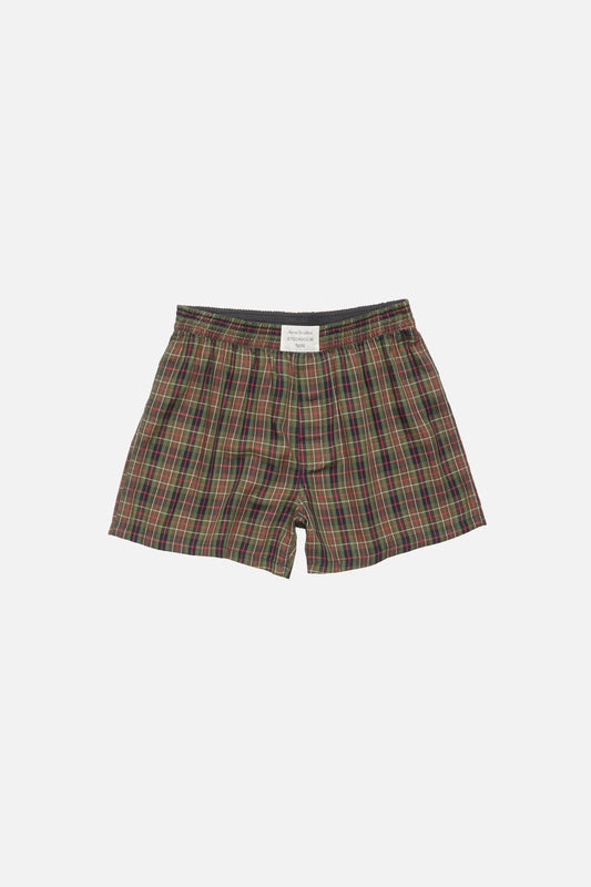 Acne Studios Casual check shorts - Green multi