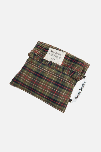 Acne Studios Casual check shorts - Green multi