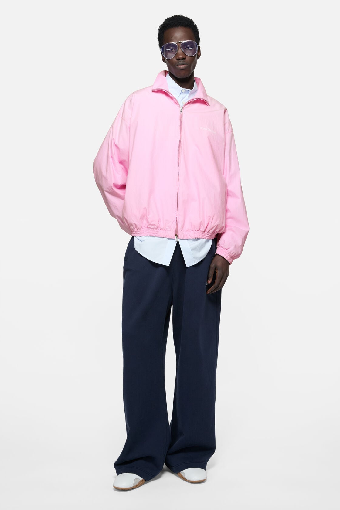 Acne Studios Washed logo jacket - Light pink
