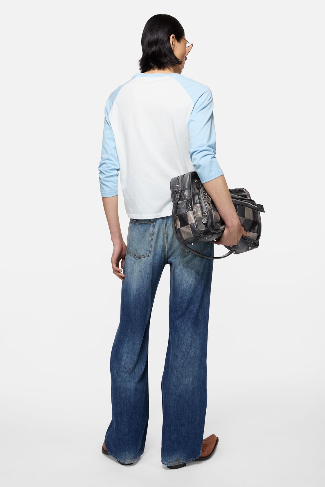 Acne Studios Milk graphic t-shirt - Pale blue/white