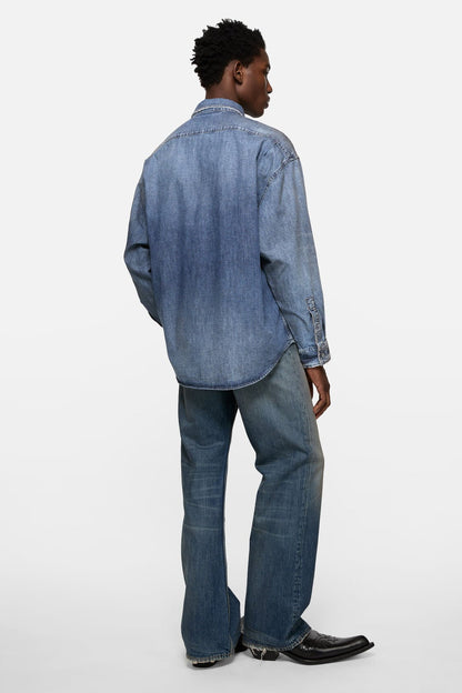 Acne Studios Denim button-up shirt - Mid Blue